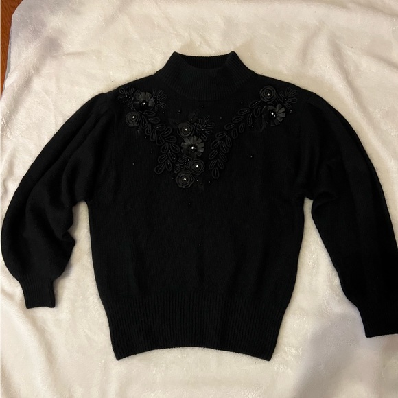 Vintage good quality sweater size M. Puff sleeves - Picture 1 of 6